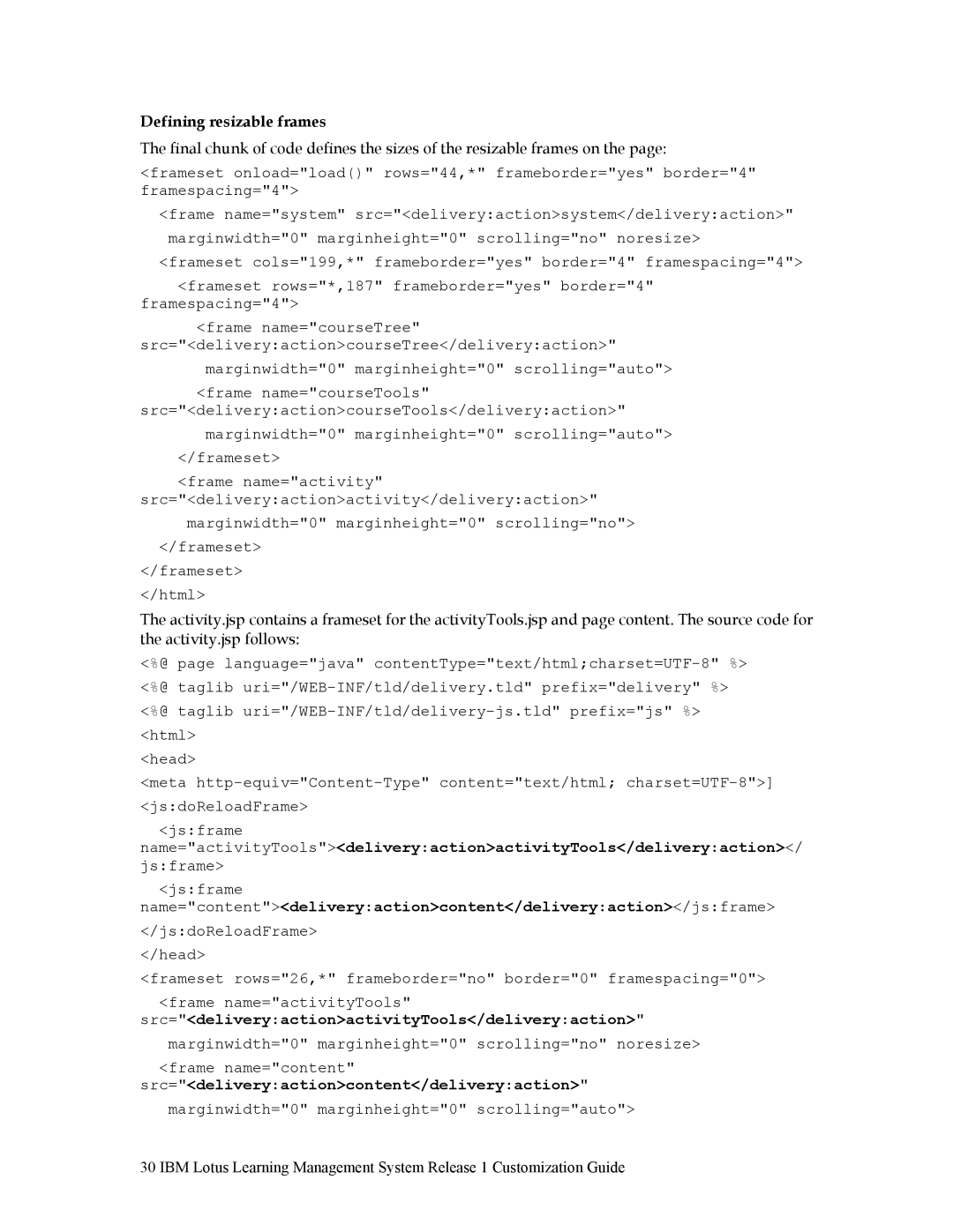 IBM R1 manual Defining resizable frames 