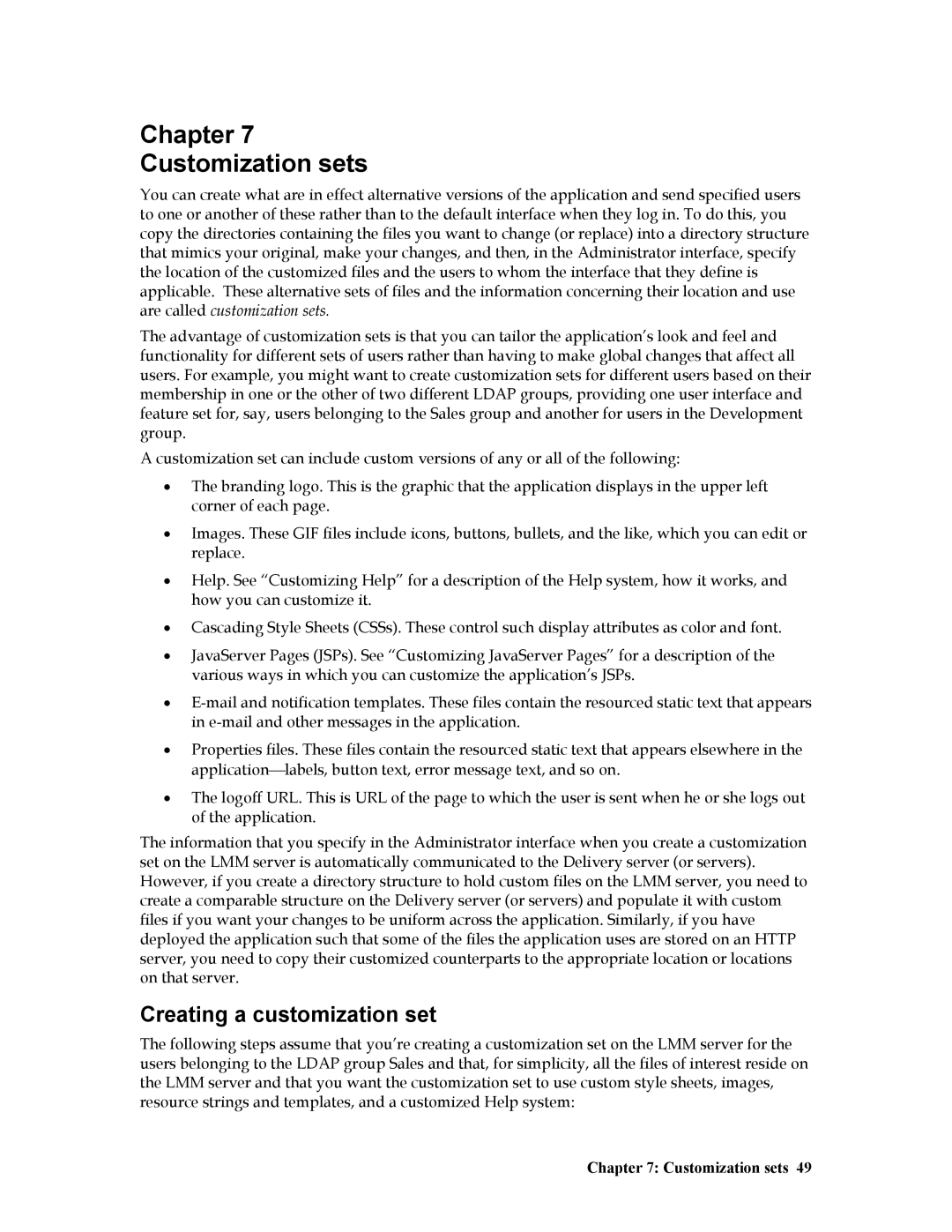 IBM R1 manual Chapter Customization sets, Creating a customization set 