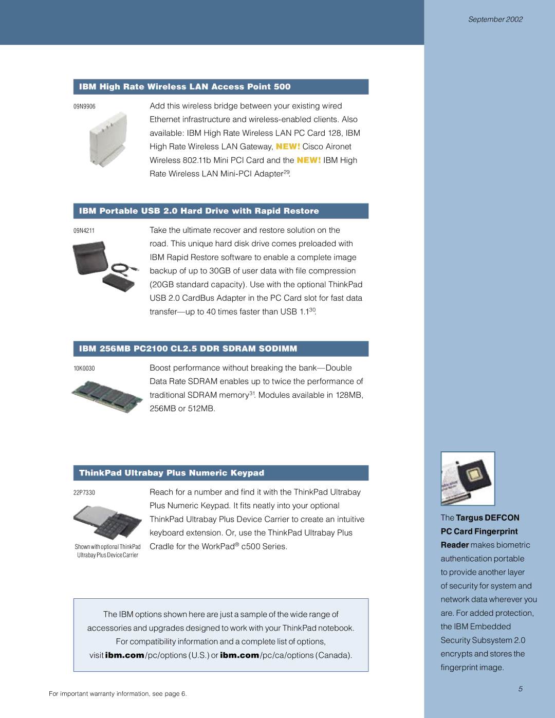 IBM R32 warranty IBM High Rate Wireless LAN Access Point, IBM Portable USB 2.0 Hard Drive with Rapid Restore 