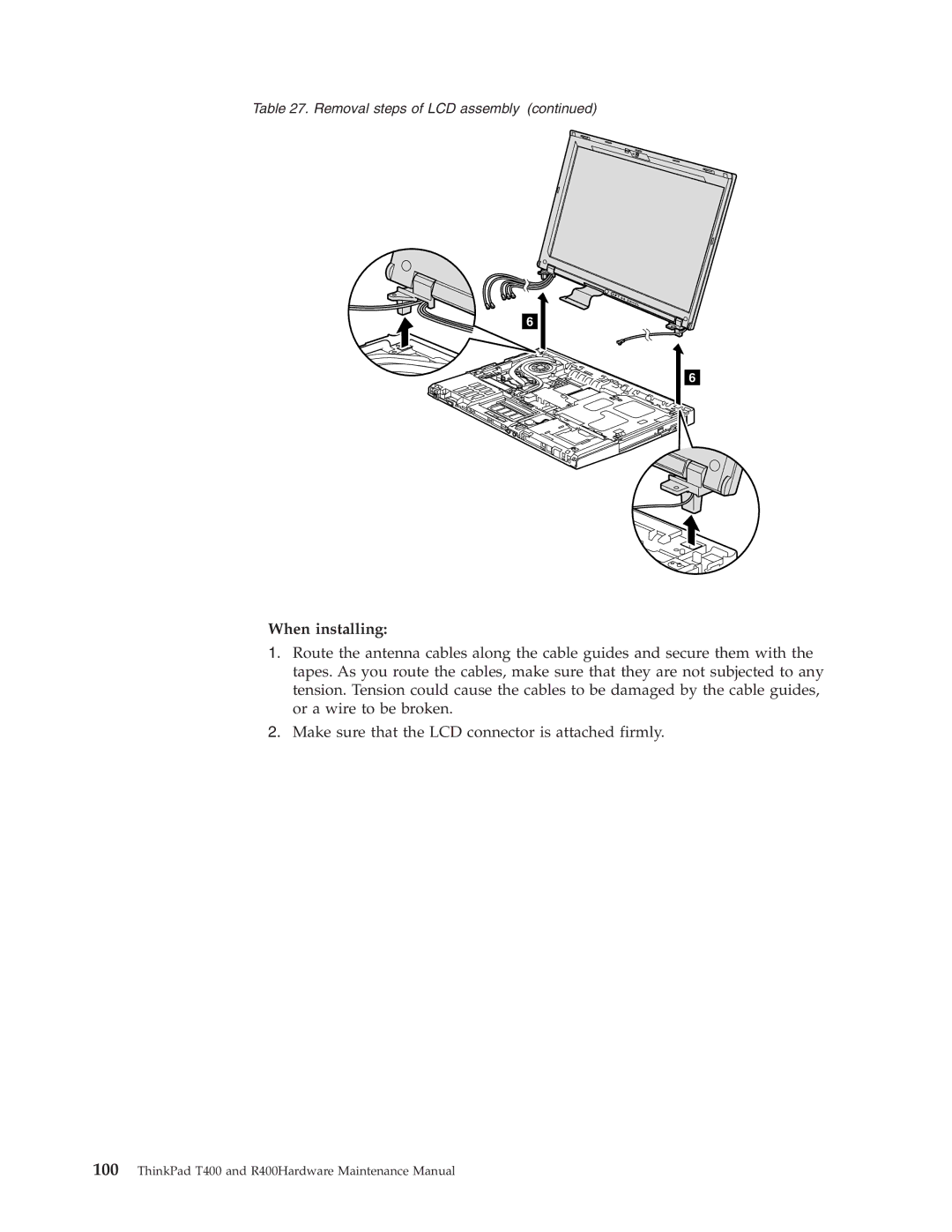 IBM R400 manual When installing 