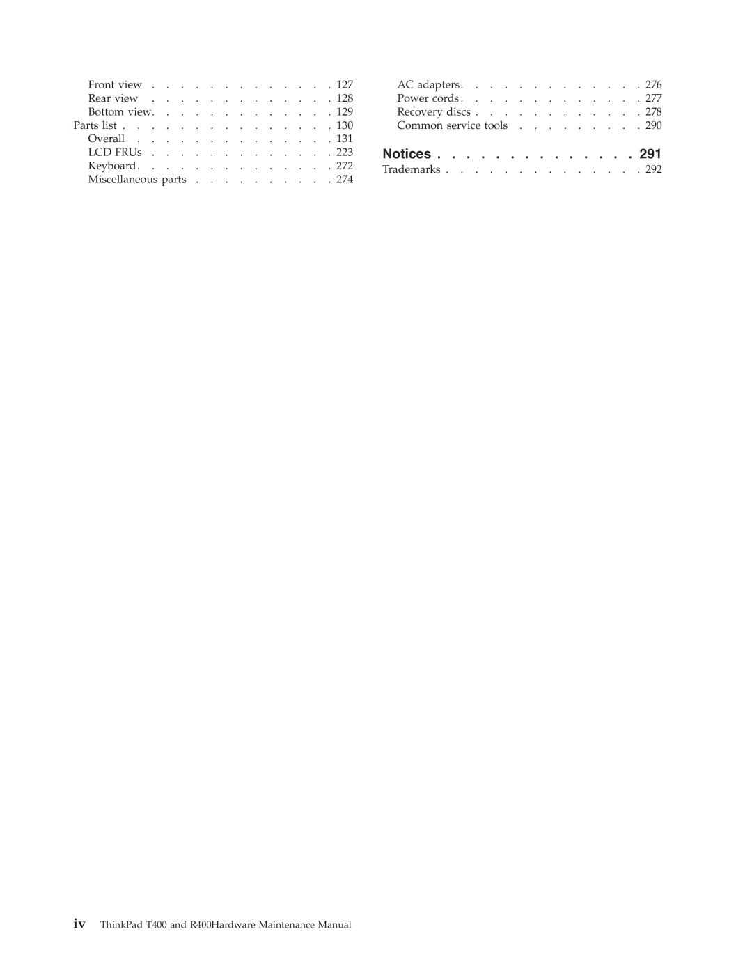 IBM R400 manual 291 