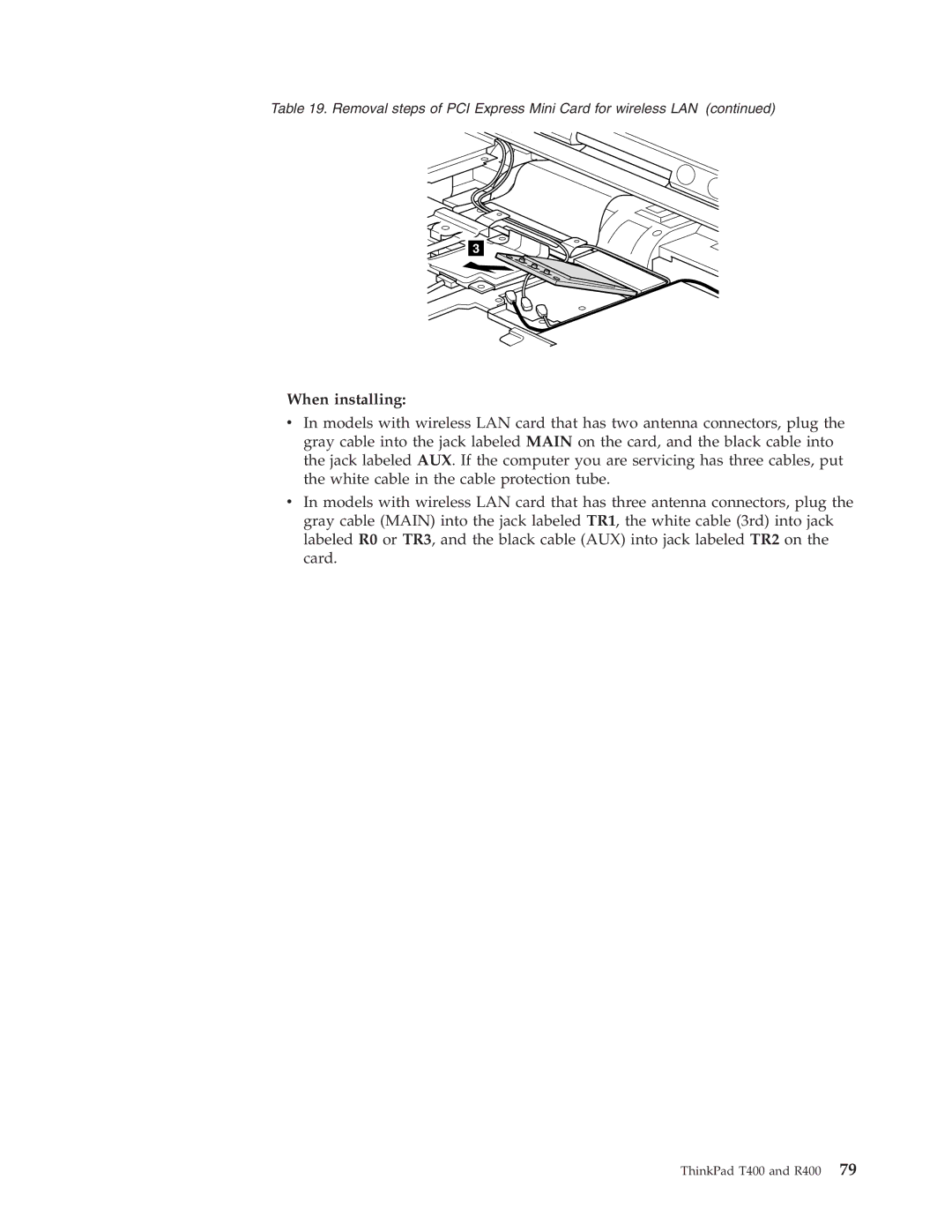 IBM R400 manual When installing 