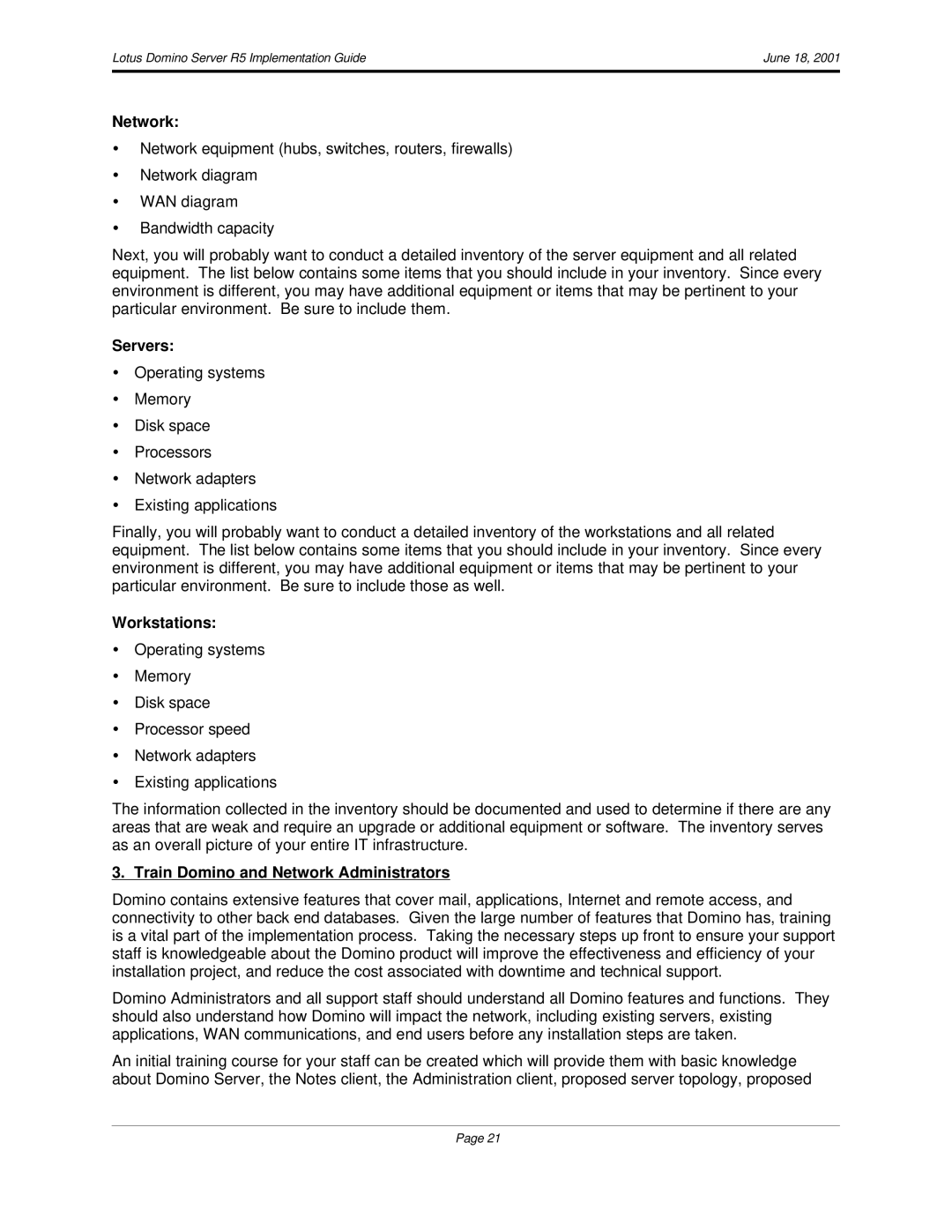 IBM R5 manual Servers, Workstations, Train Domino and Network Administrators 