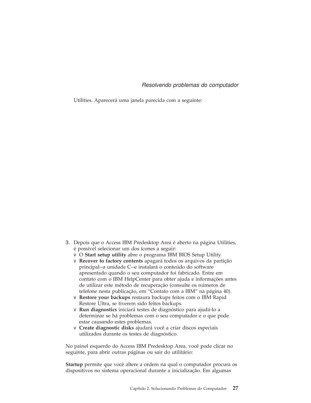 IBM R50 manual Resolvendo problemas do computador 