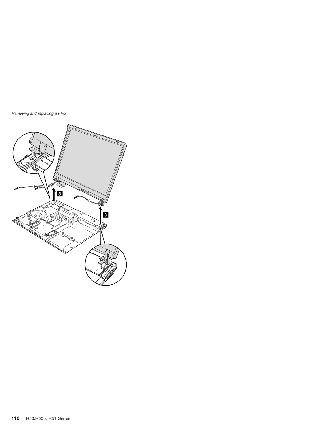 IBM R50p Series, R50 Series manual 110 R50/R50p, R51 Series 