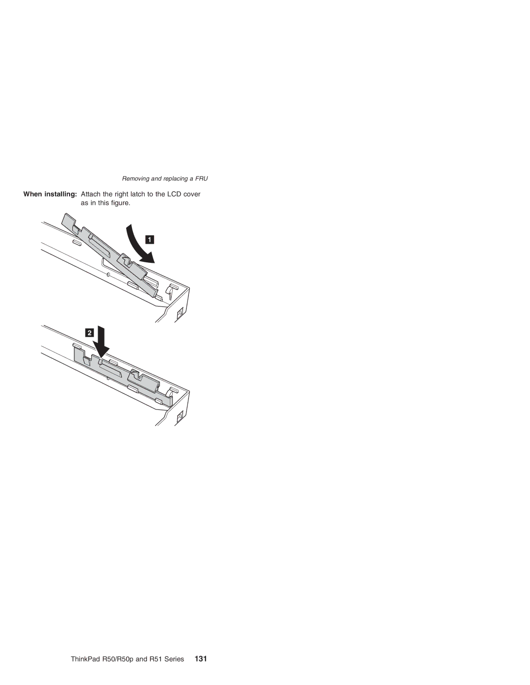 IBM R50p Series, R50 Series, R51 Series manual Removing and replacing a FRU 