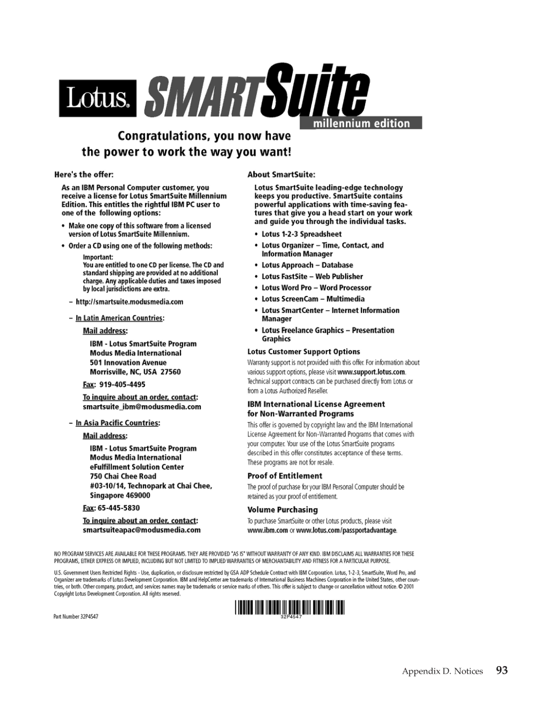 IBM R50series manual Appendix D. Notices 