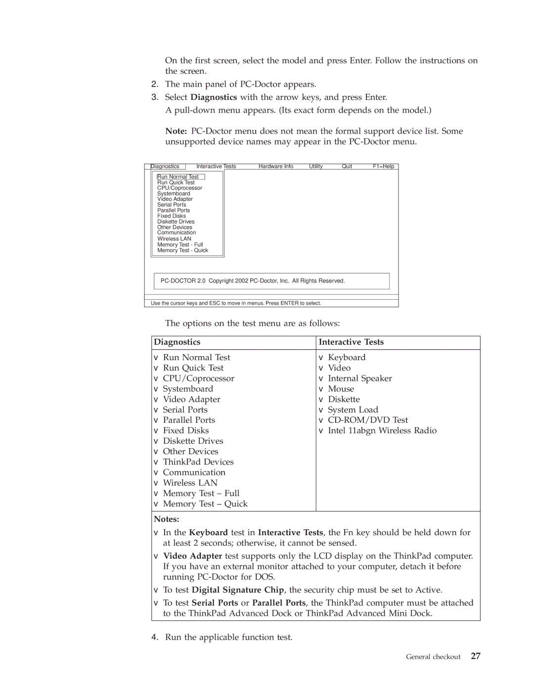 IBM R61I, R61E manual Diagnostics Interactive Tests 