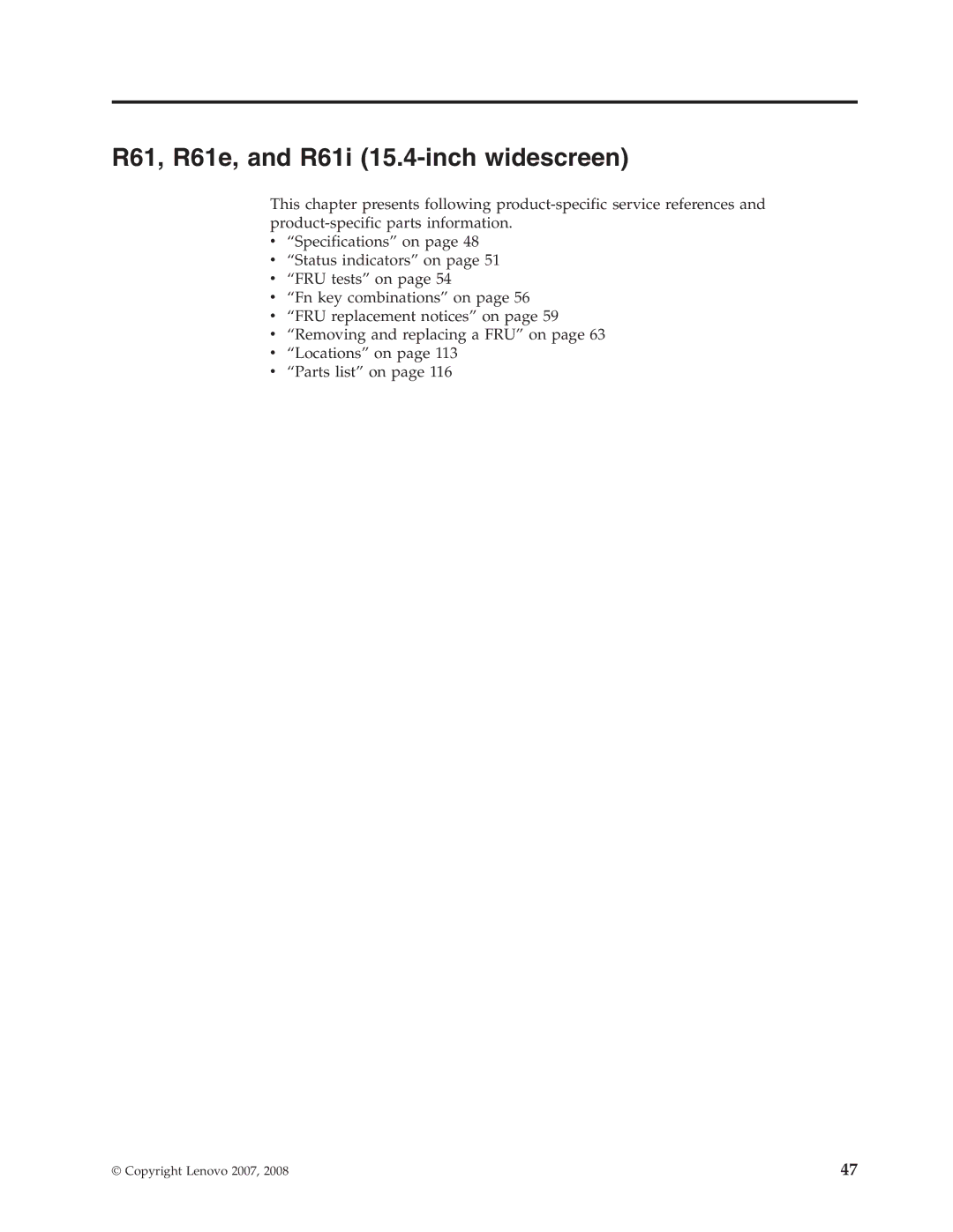 IBM R61I, R61E manual R61, R61e, and R61i 15.4-inch widescreen 