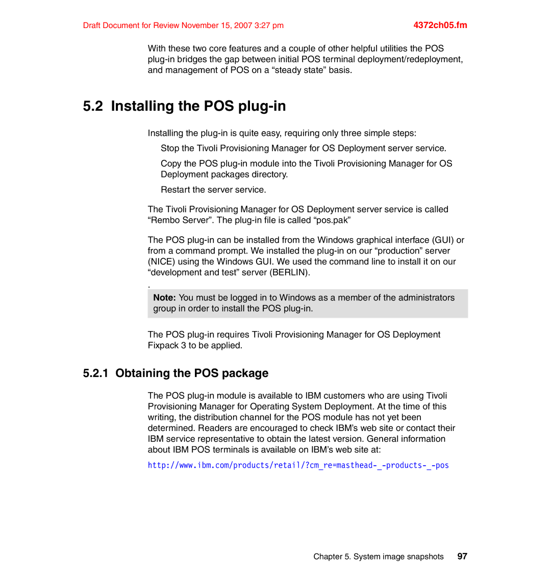 IBM REDP-4372-00 manual Installing the POS plug-in, Obtaining the POS package 