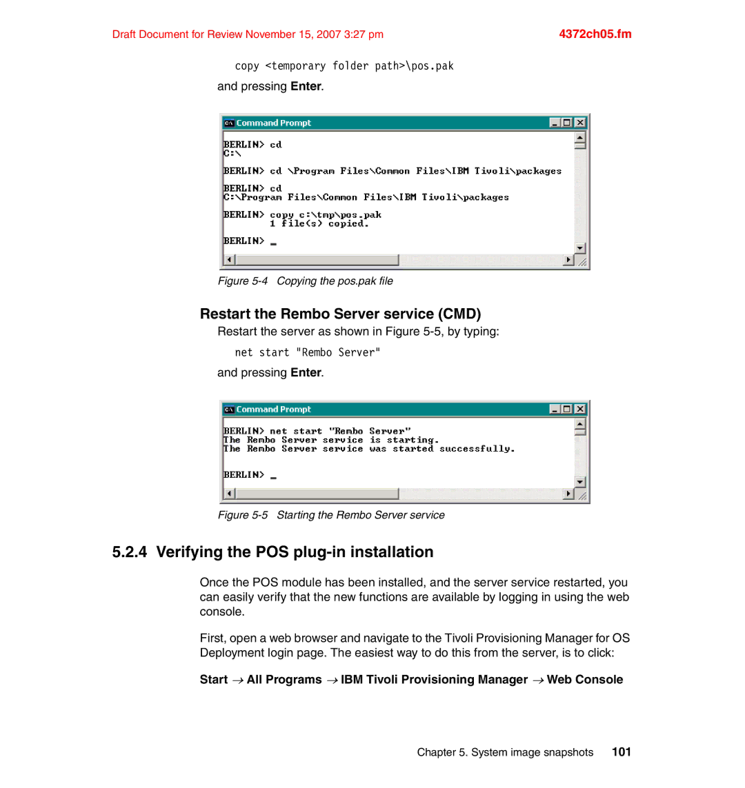 IBM REDP-4372-00 manual Verifying the POS plug-in installation, Starting the Rembo Server service 