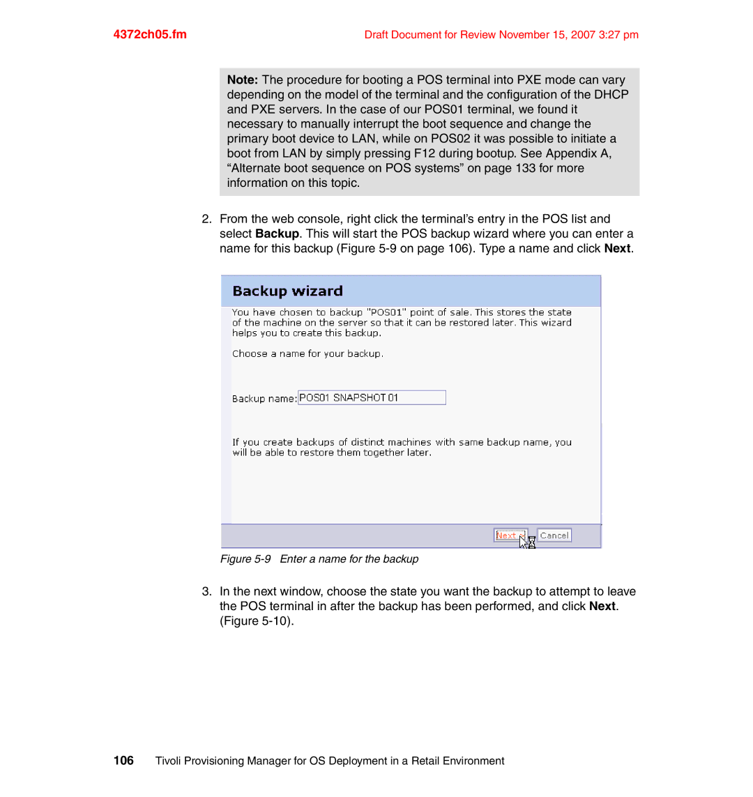 IBM REDP-4372-00 manual Enter a name for the backup 