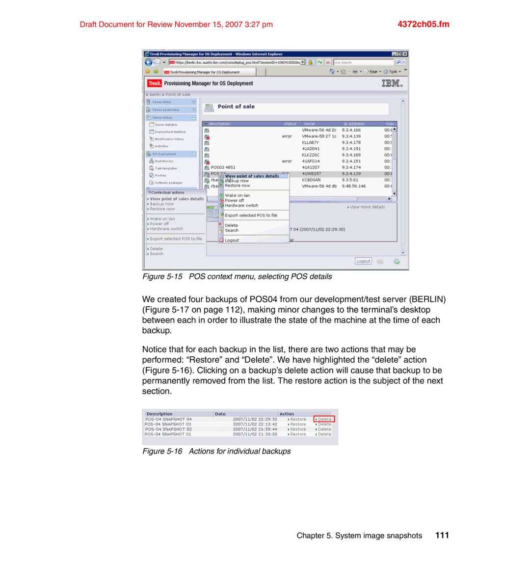 IBM REDP-4372-00 manual POS context menu, selecting POS details 