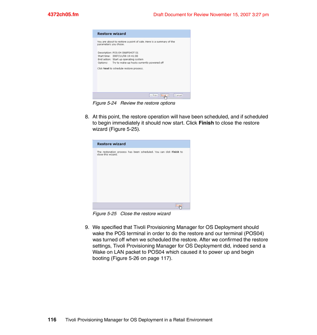 IBM REDP-4372-00 manual Review the restore options 