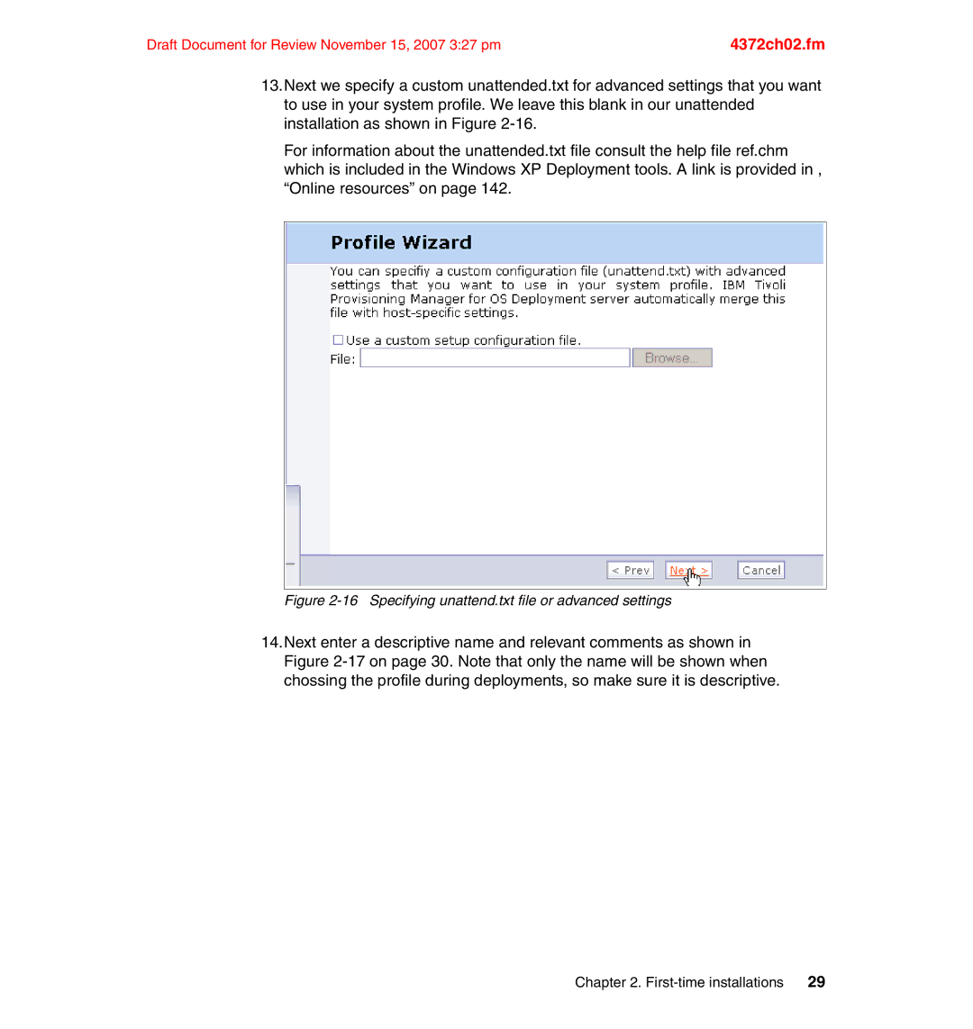 IBM REDP-4372-00 manual Specifying unattend.txt file or advanced settings 