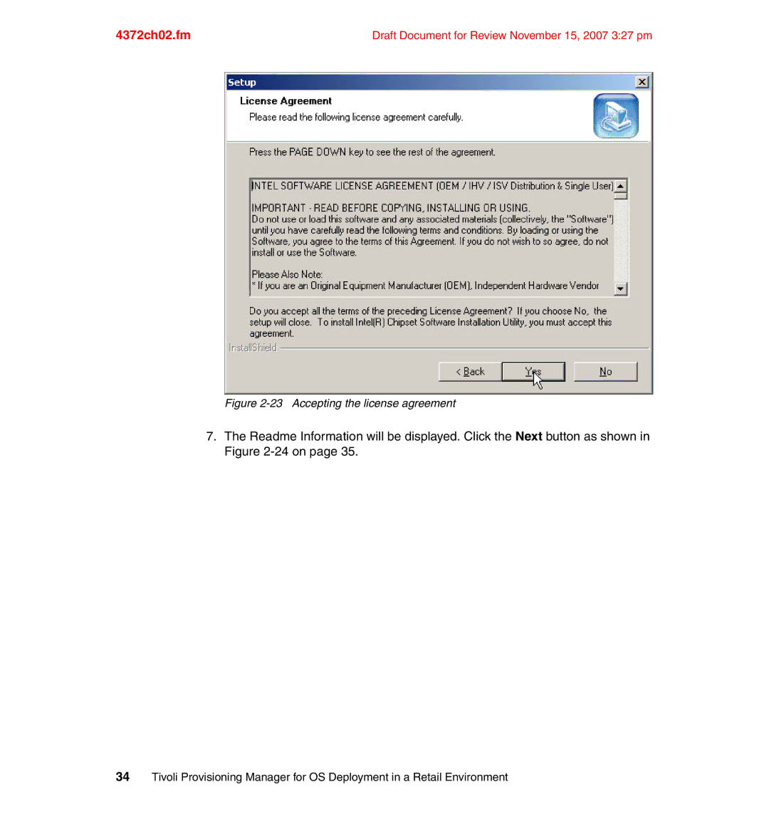 IBM REDP-4372-00 manual Accepting the license agreement 