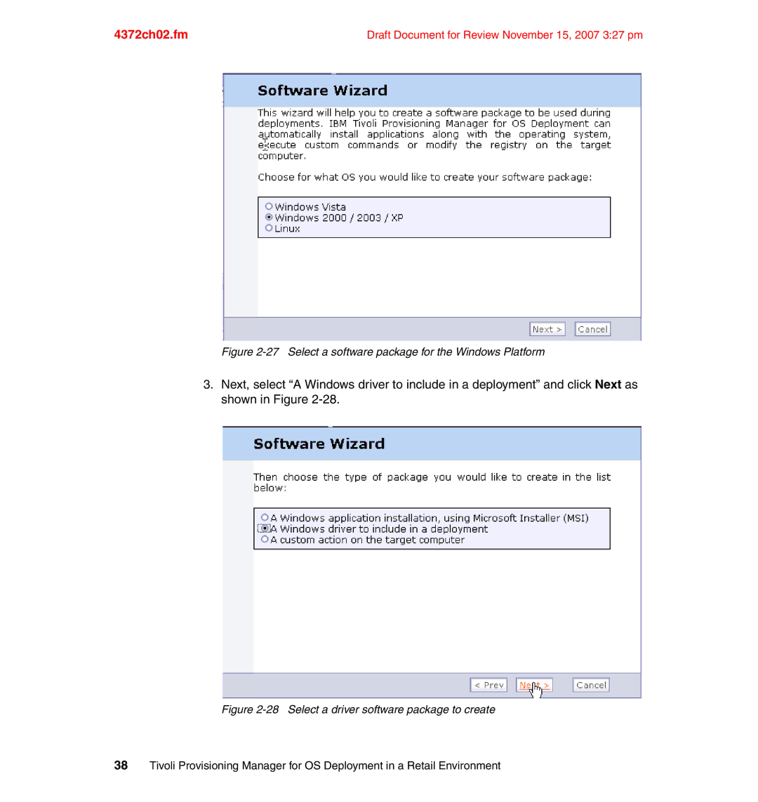 IBM REDP-4372-00 manual Select a software package for the Windows Platform 