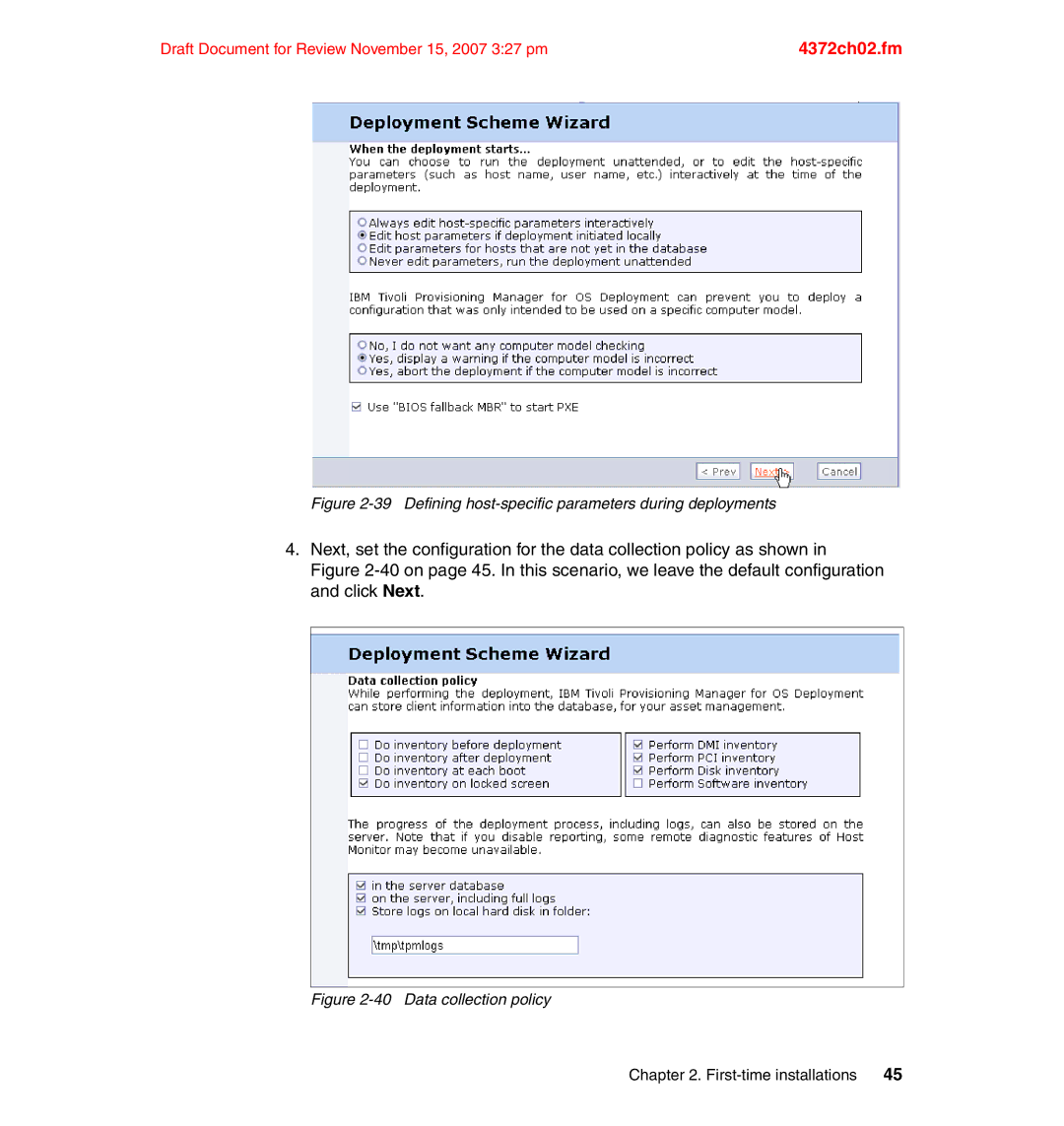 IBM REDP-4372-00 manual Defining host-specific parameters during deployments 