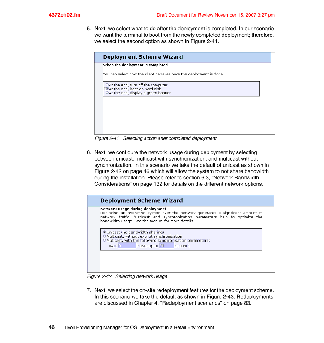 IBM REDP-4372-00 manual Selecting action after completed deployment 