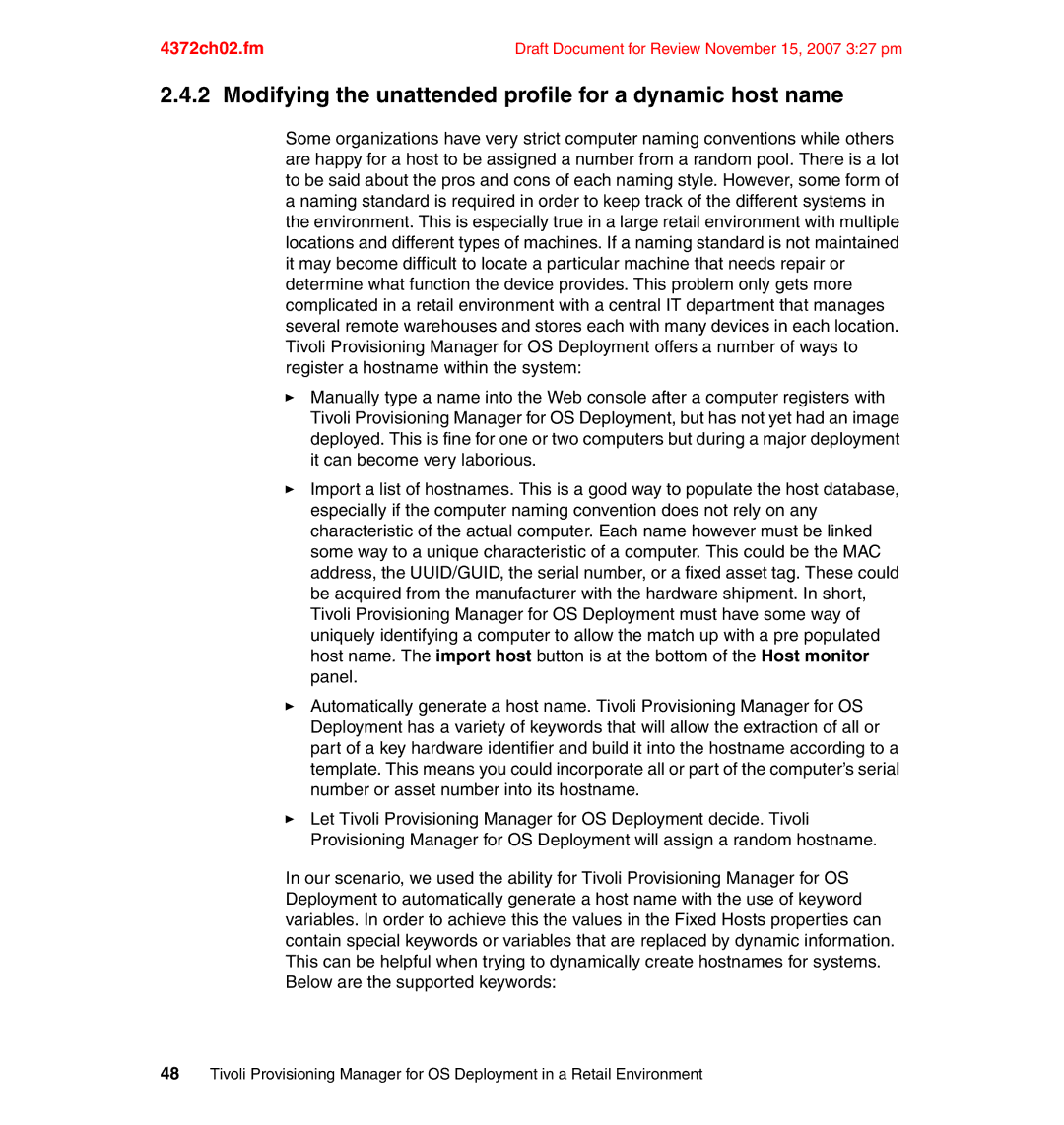 IBM REDP-4372-00 manual Modifying the unattended profile for a dynamic host name 