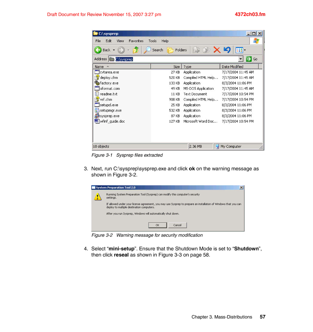 IBM REDP-4372-00 manual Sysprep files extracted 