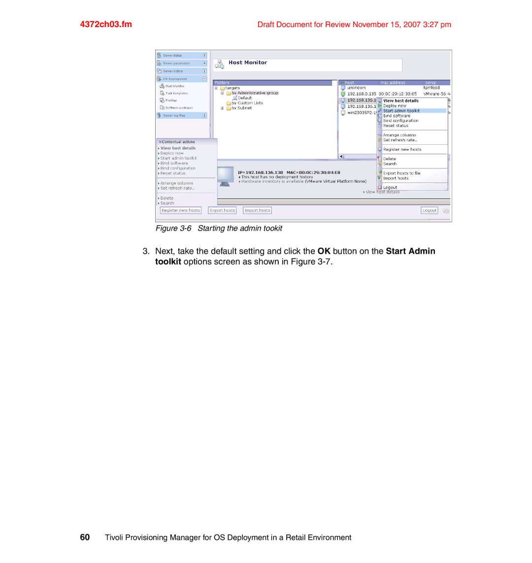 IBM REDP-4372-00 manual Starting the admin tookit 