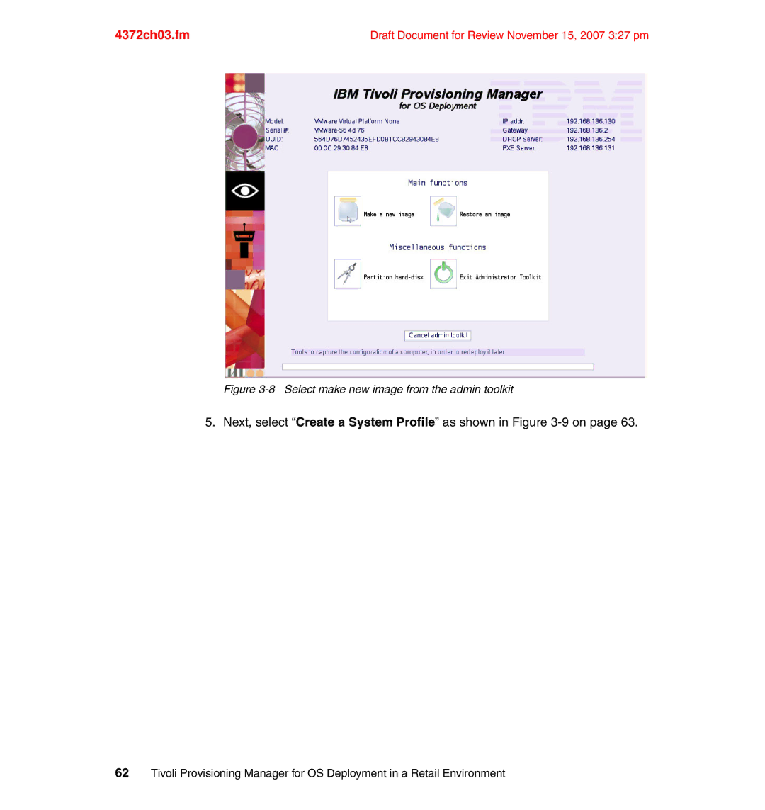 IBM REDP-4372-00 manual Next, select Create a System Profile as shown in -9 on 