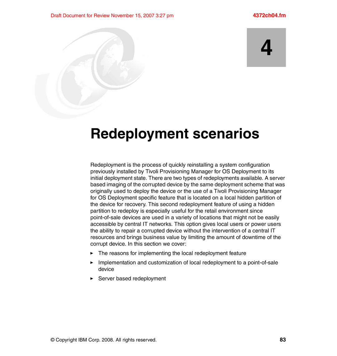 IBM REDP-4372-00 manual Redeployment scenarios 