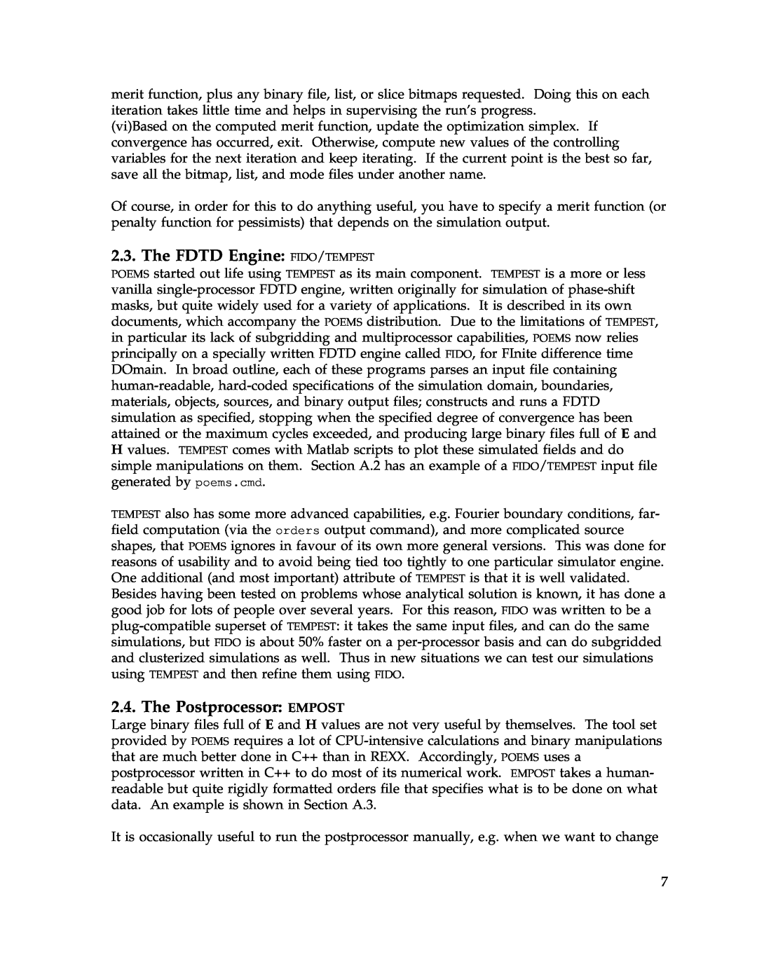 IBM Release 1.93 manual The FDTD Engine FIDO/TEMPEST, The Postprocessor EMPOST 