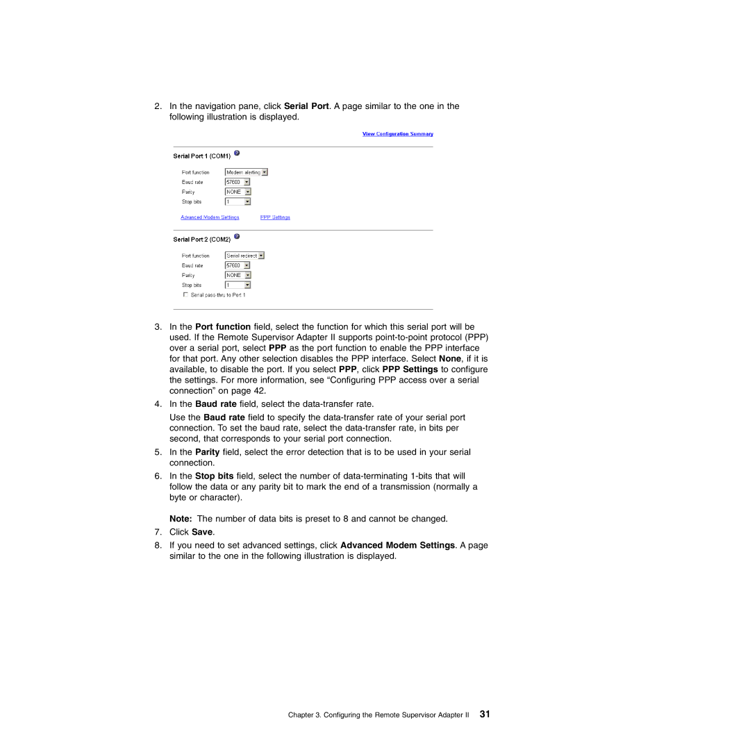 IBM manual Configuring the Remote Supervisor Adapter II 