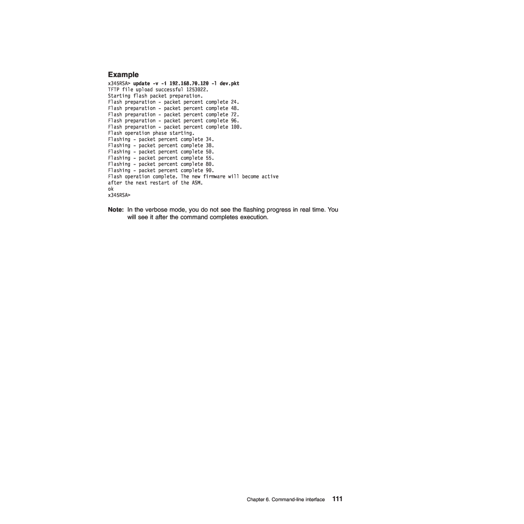 IBM Remote Supervisor Adapter II manual Example 