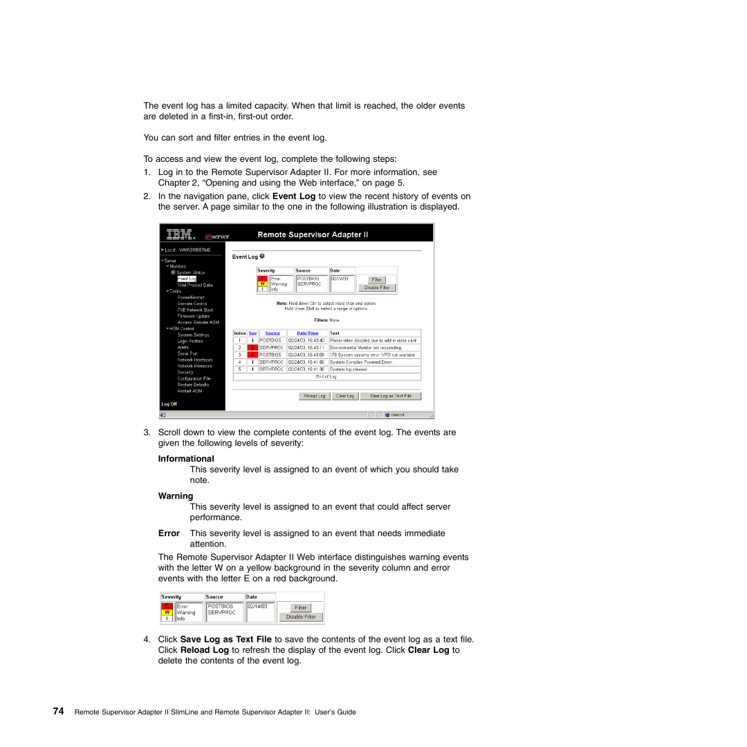 IBM Remote Supervisor Adapter II manual Informational 