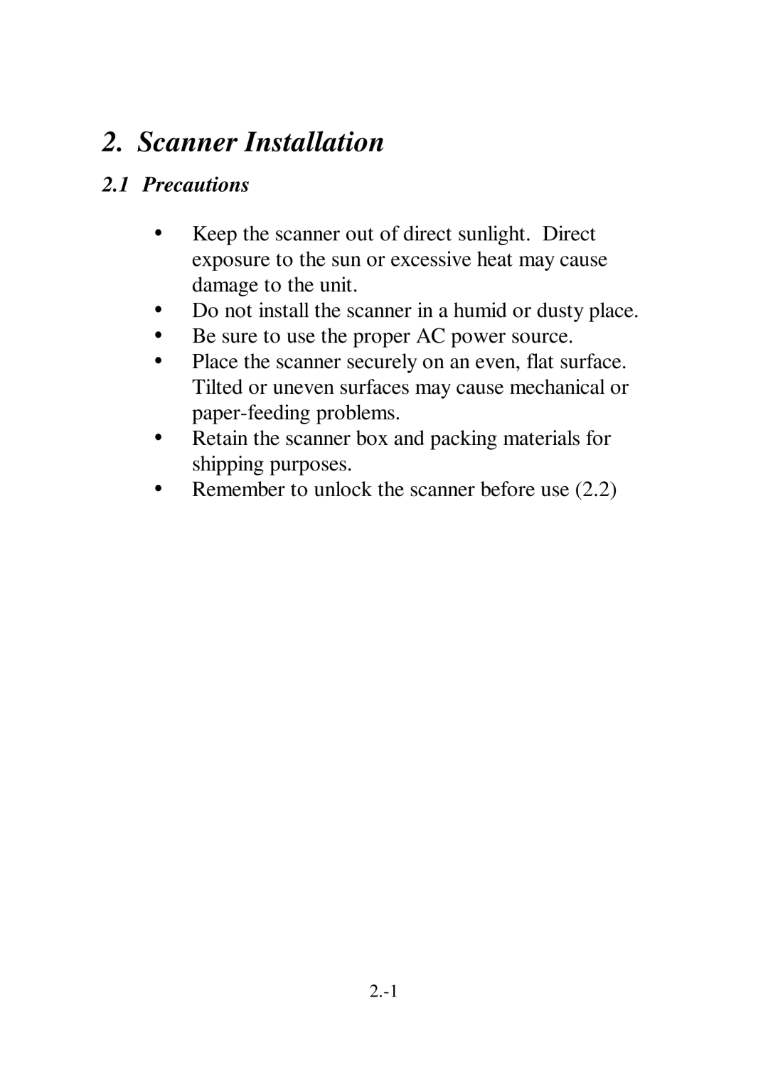 IBM Ricoh FB735 user manual Scanner Installation, Precautions 