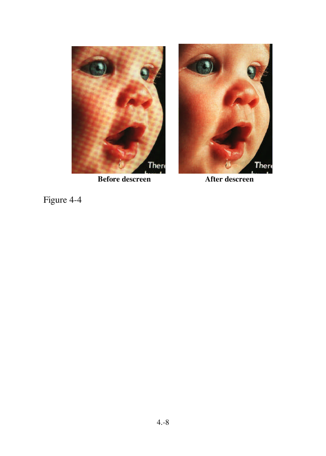 IBM Ricoh FB735 user manual Before descreen After descreen 