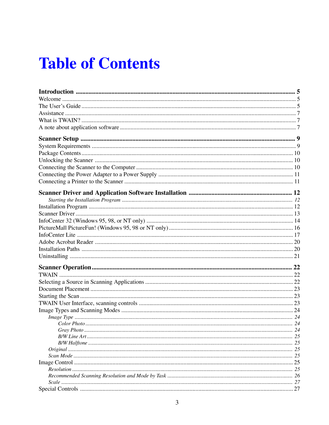 IBM Ricoh FB750 manual Table of Contents 