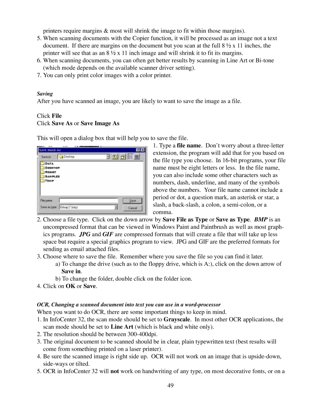 IBM Ricoh FB750 manual Click Save As or Save Image As 