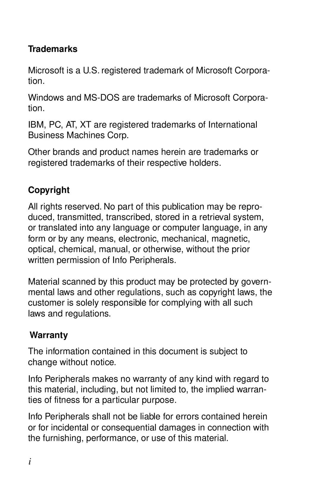 IBM Ricoh ScanPro user manual Trademarks, Copyright, Warranty 