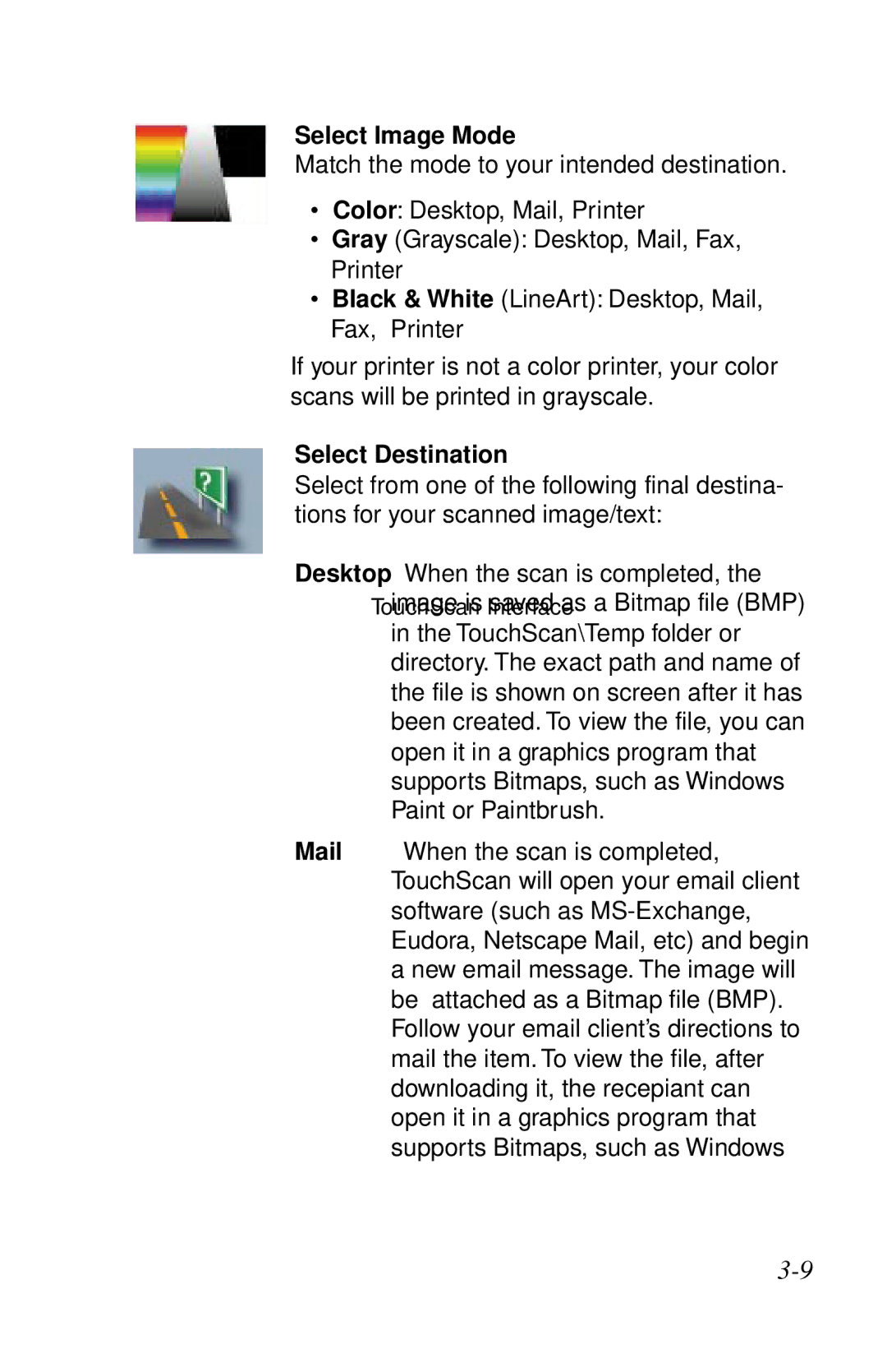 IBM Ricoh ScanPro user manual Select Image Mode, Select Destination 