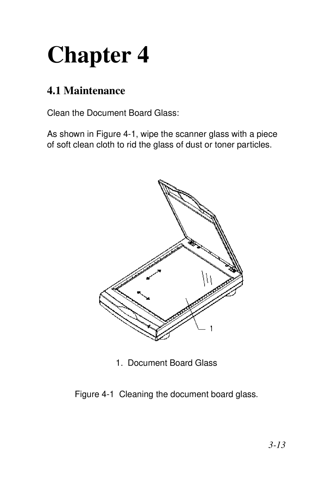 IBM Ricoh ScanPro user manual Maintenance, Cleaning the document board glass 