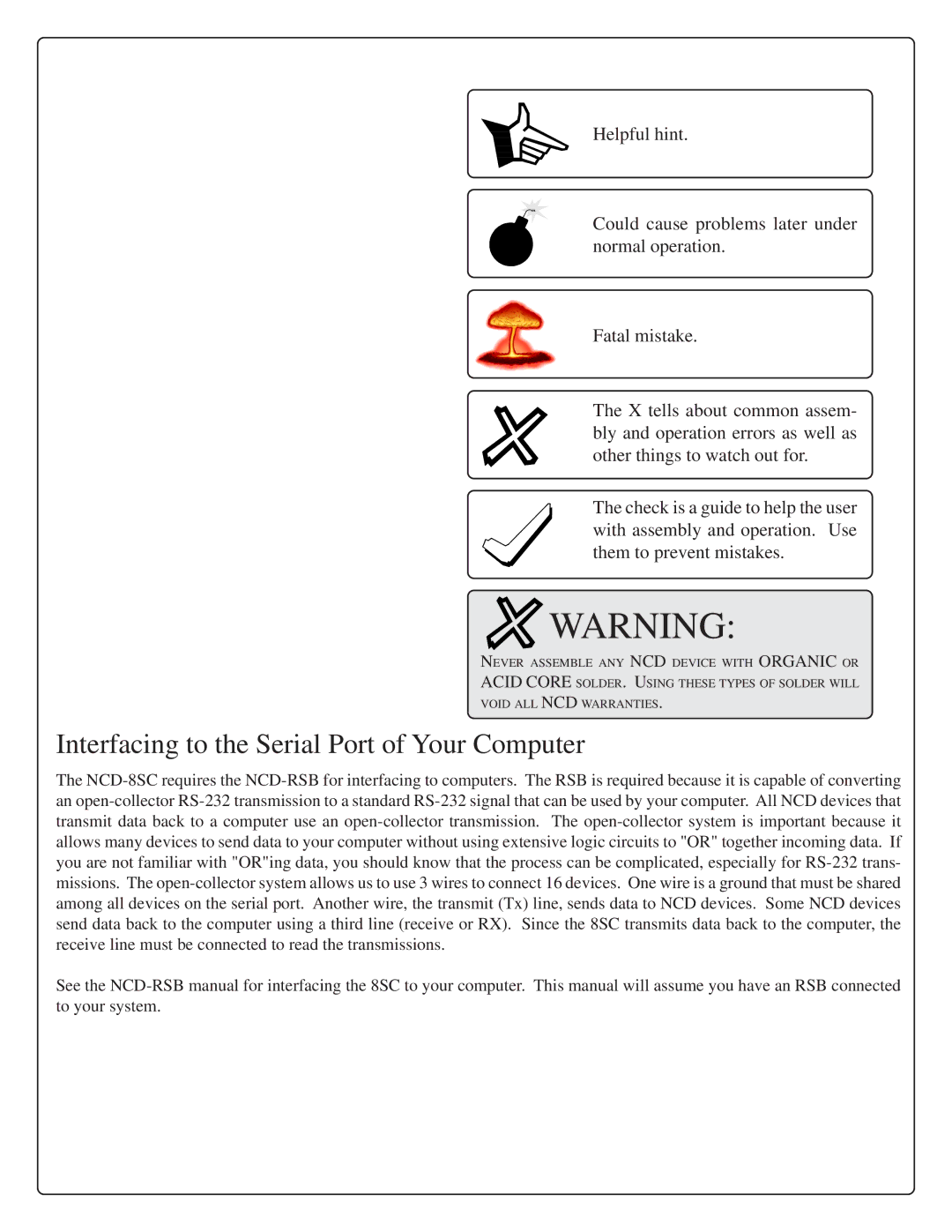 IBM RS-232 manual Interfacing to the Serial Port of Your Computer 