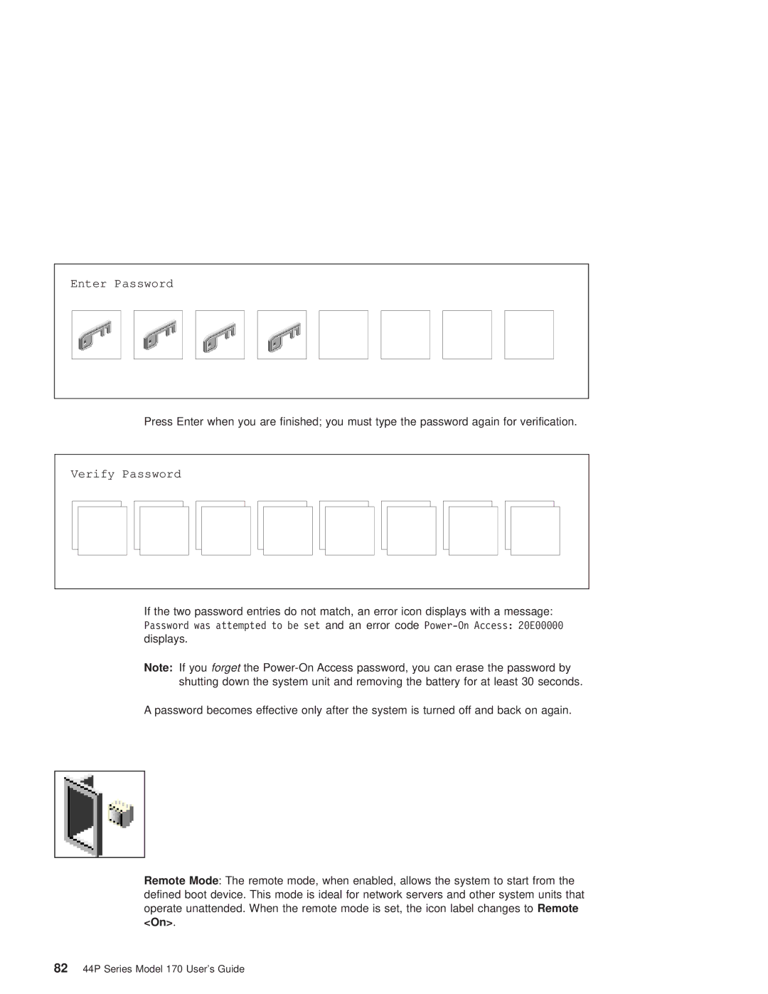 IBM RS/6000 44P manual Enter Password 