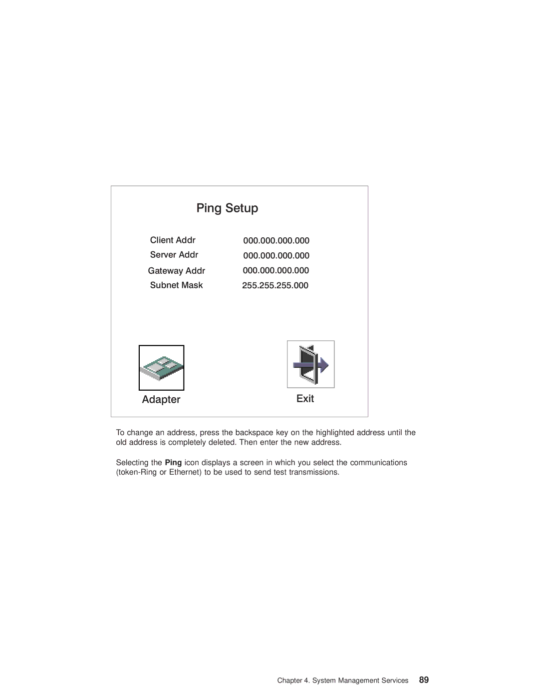 IBM RS/6000 44P manual Ping Setup 