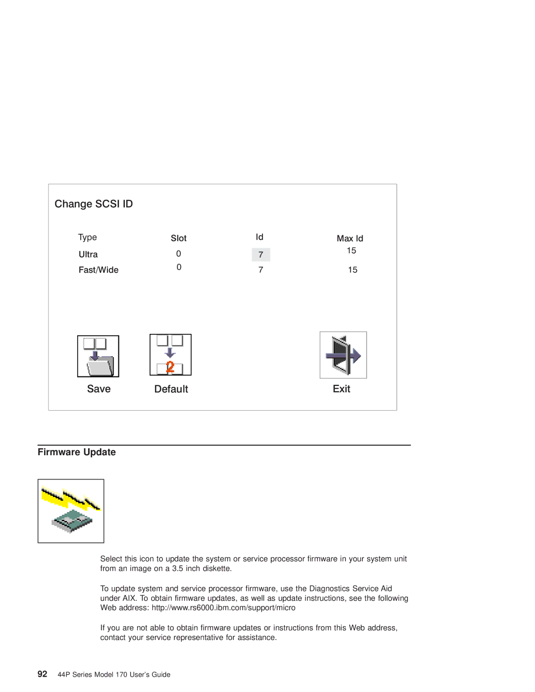 IBM RS/6000 44P manual Firmware Update 