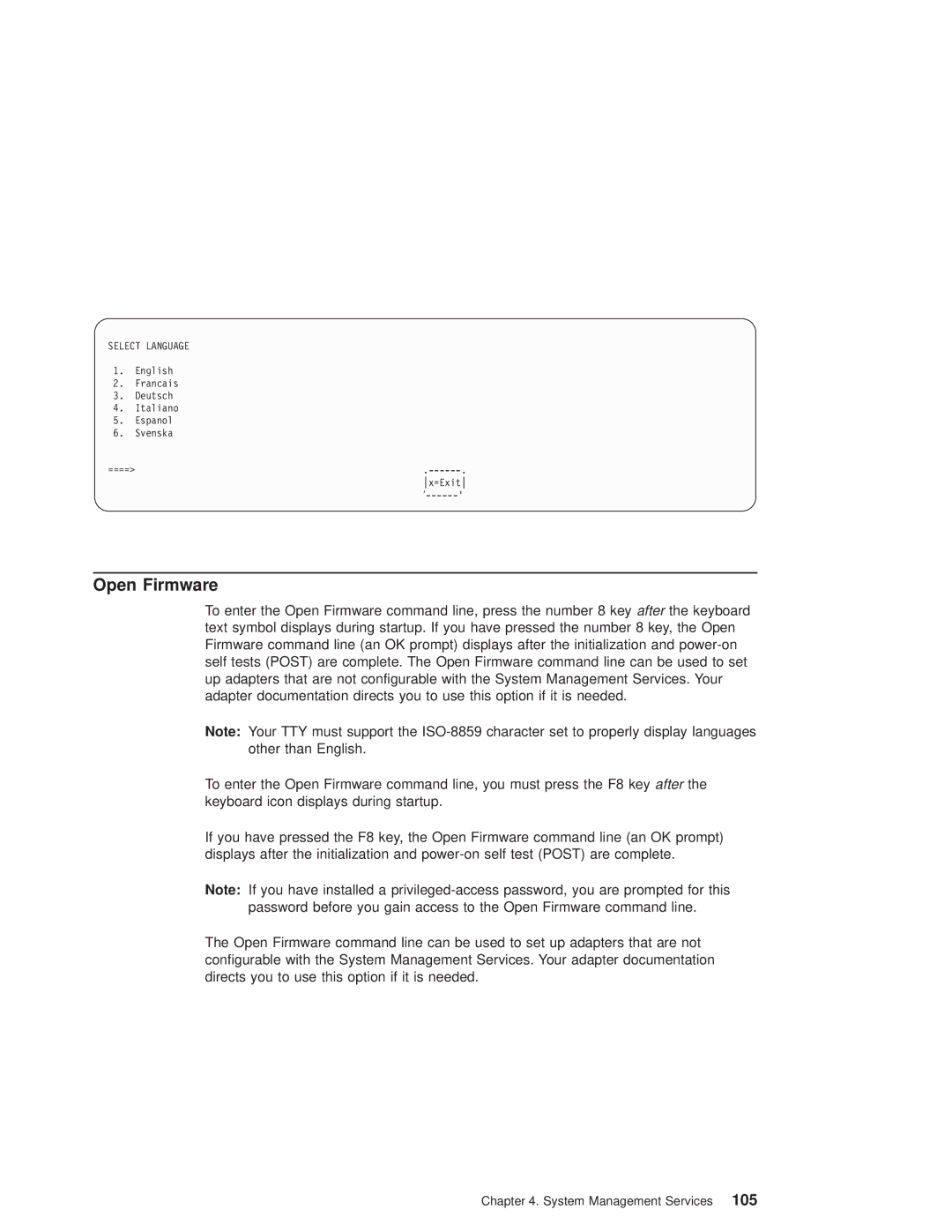 IBM RS/6000 44P manual Open Firmware 