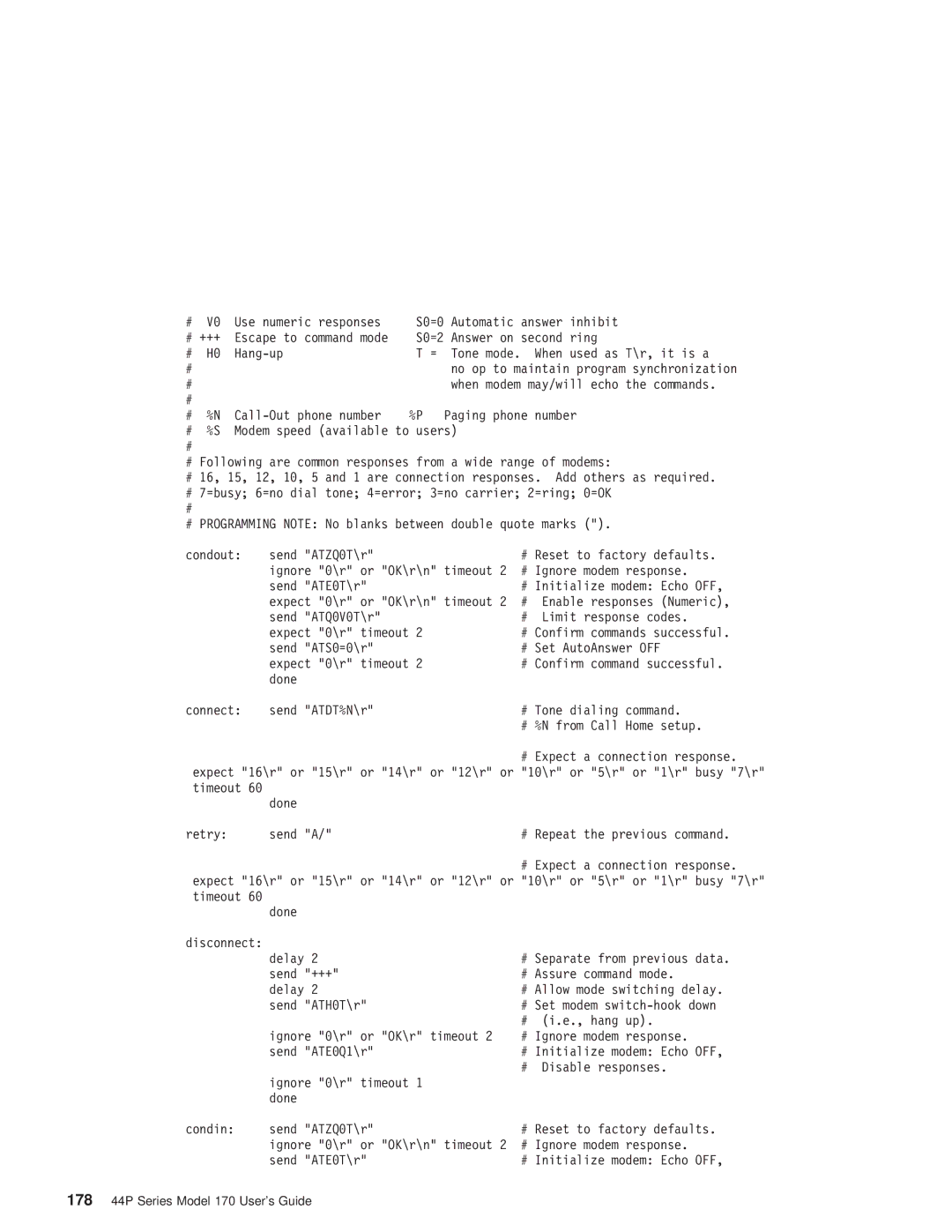 IBM RS/6000 44P manual Use numeric responses 