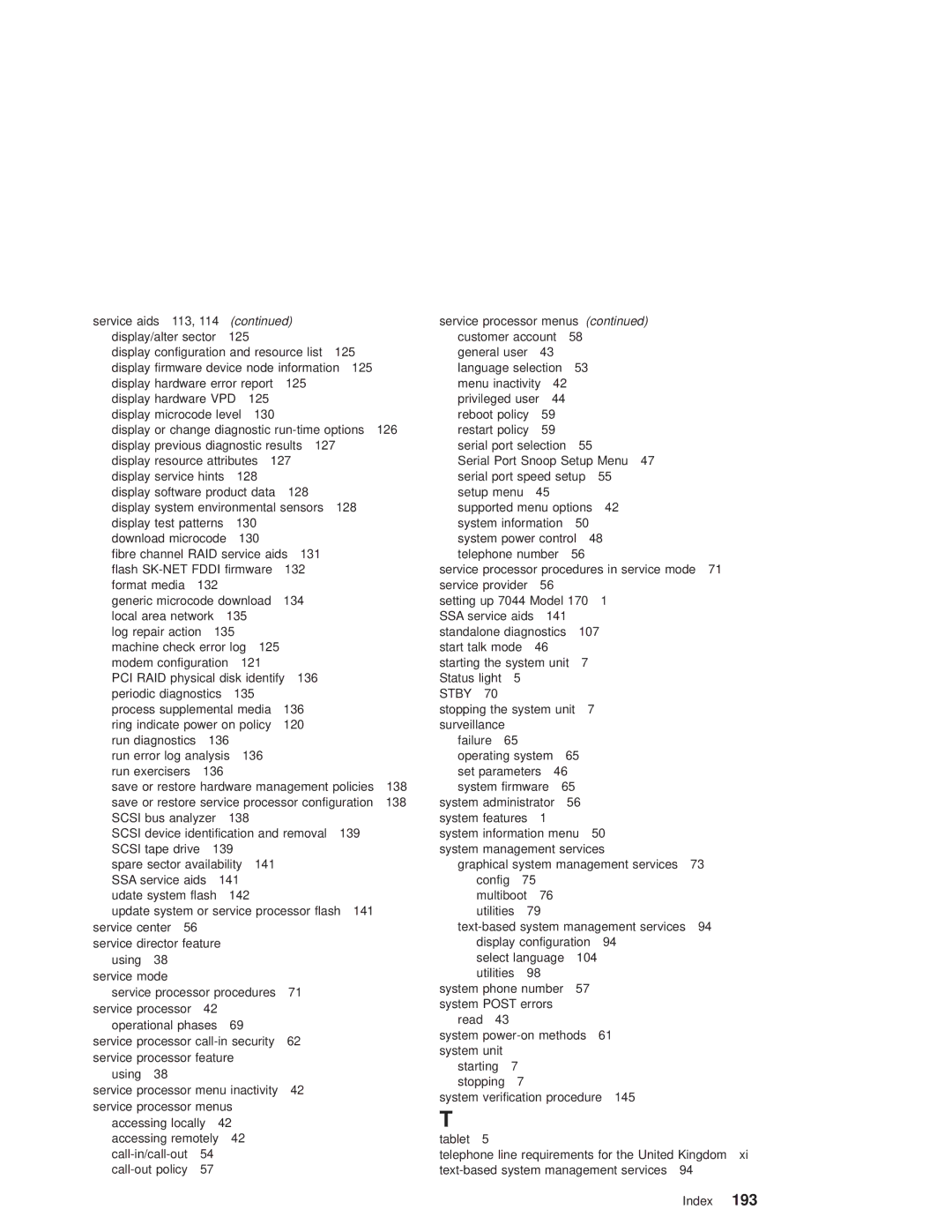 IBM RS/6000 44P manual 193 