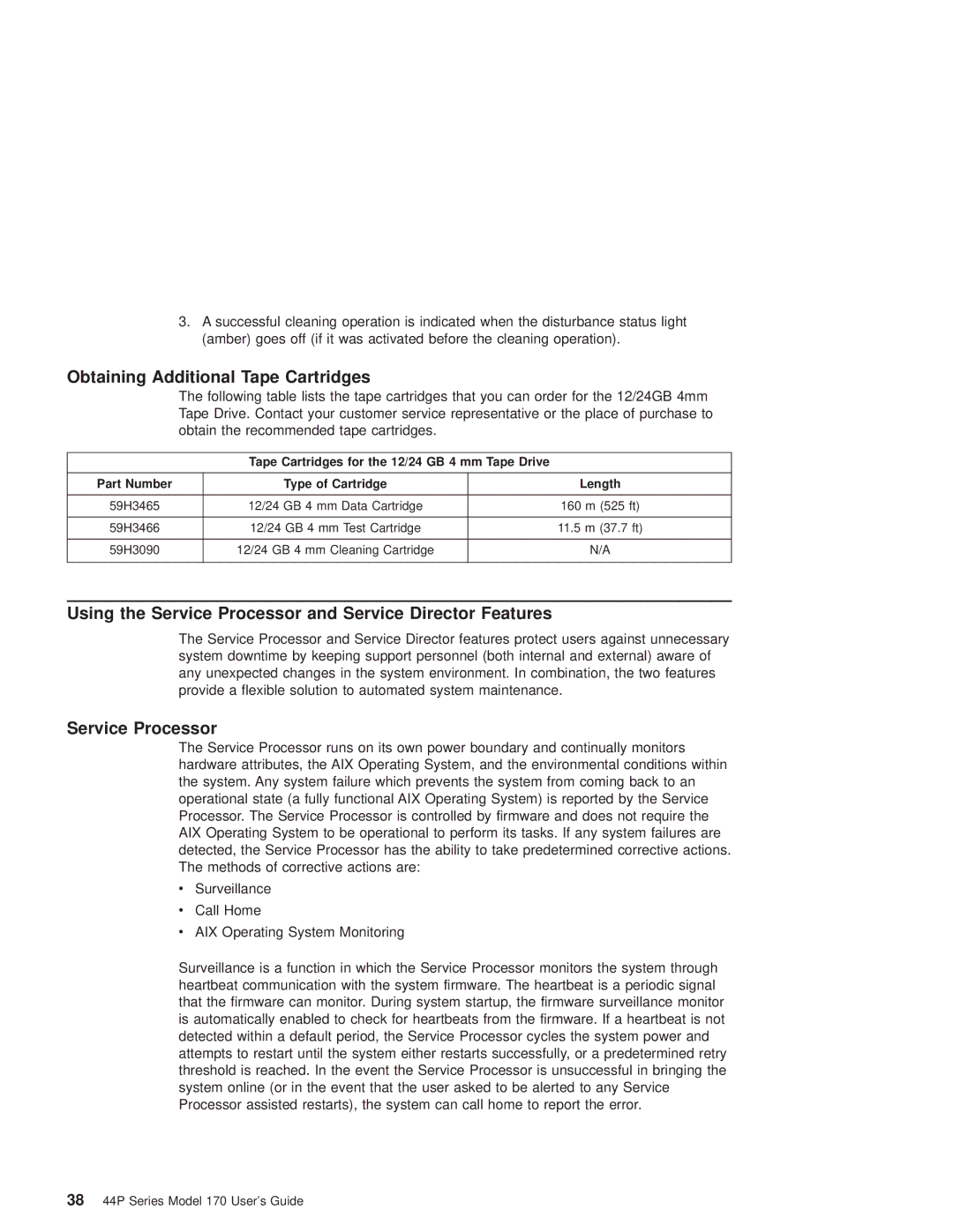 IBM RS/6000 44P manual Using the Service Processor and Service Director Features 