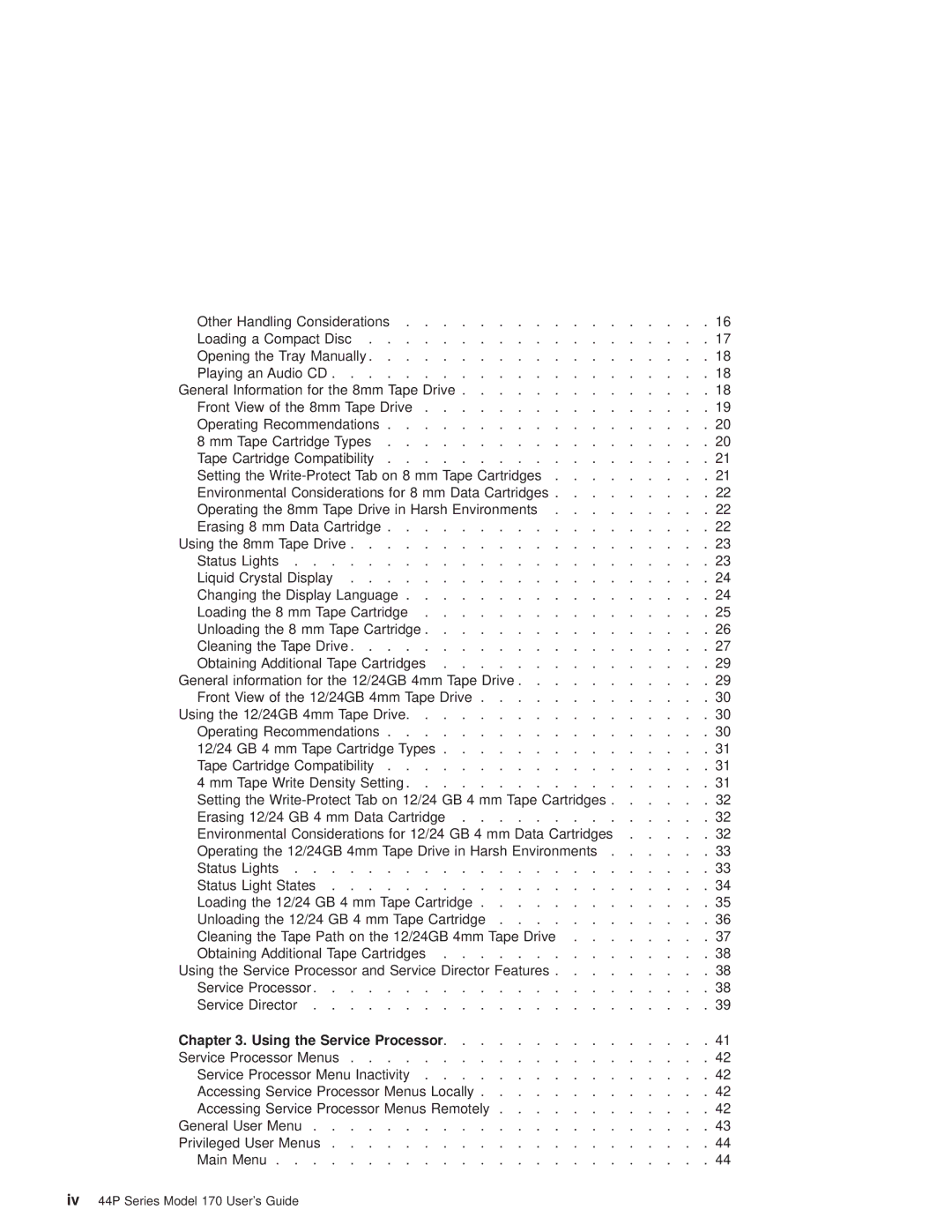 IBM RS/6000 44P manual Using the Service Processor 