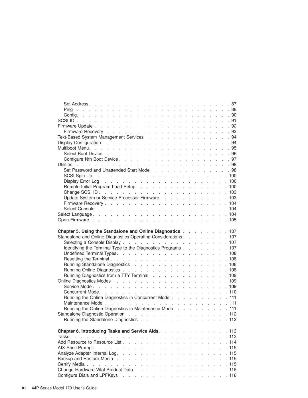 IBM RS/6000 44P manual Using the Standalone and Online Diagnostics, Introducing Tasks and Service Aids 