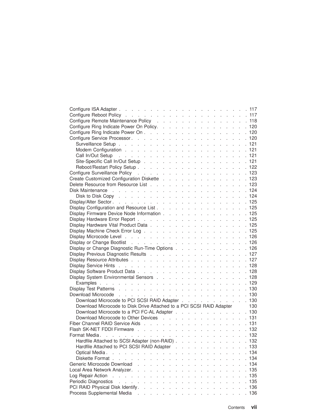 IBM RS/6000 44P manual Contents 